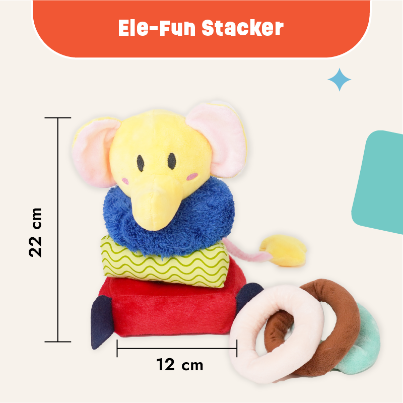 Ellie - Sensory Elephant stacking soft toy