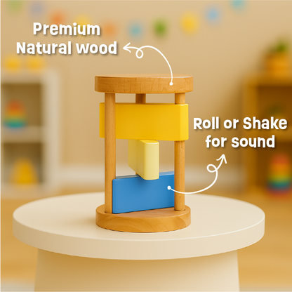 Clacker Rattle - Roll on the Floor for gentle rattle sound