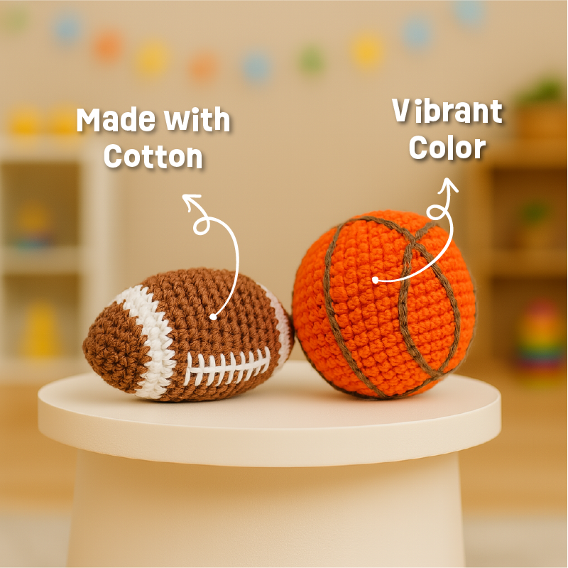 Buy Toss and Play - Crochet Balls Set Online - Lillbud 
