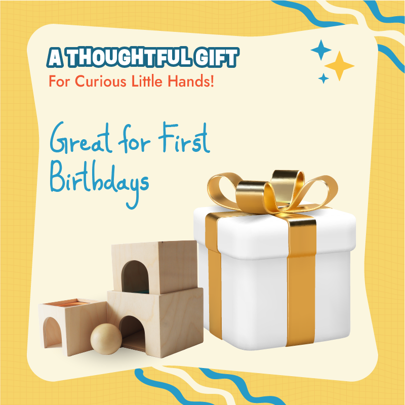 Buy Wooden block set - Stacking, Nesting and Object Permanence Learning Toy Online - Lillbud 