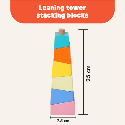 Leaning Tower Complex Stacking Toy for Fine Motor