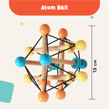 Atom Ball - Teether, Rattle and Grasping Activity Toy