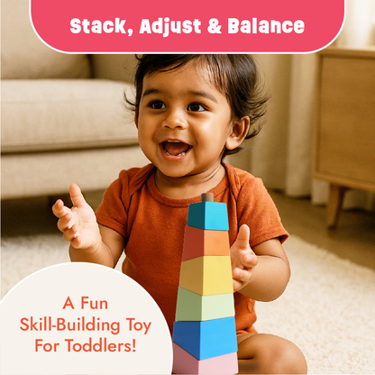 Leaning Tower Complex Stacking Toy for Fine Motor