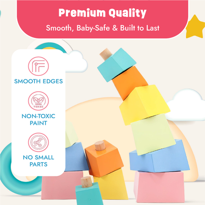 Leaning Tower Complex Stacking Toy for Fine Motor