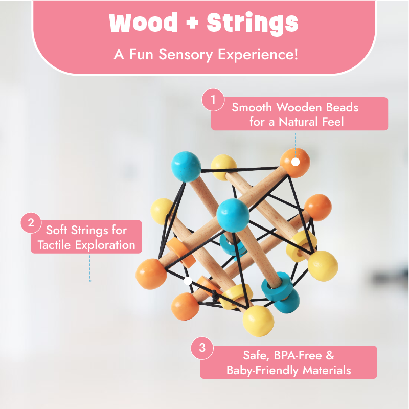 Atom Ball - Teether, Rattle and Grasping Activity Toy