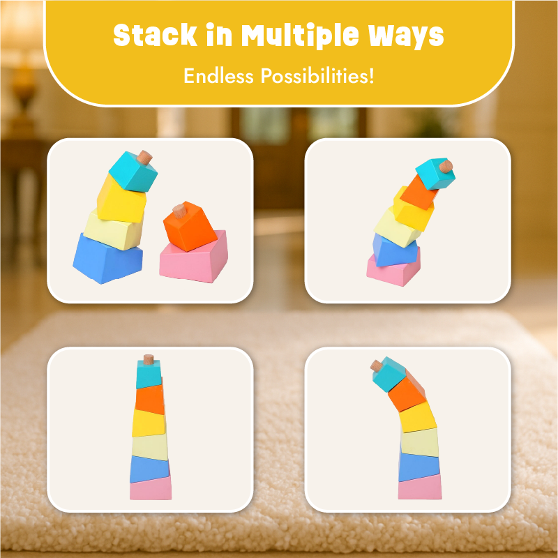 Leaning Tower - Stacking, Balance and Problem-solving Toy for Toddlers