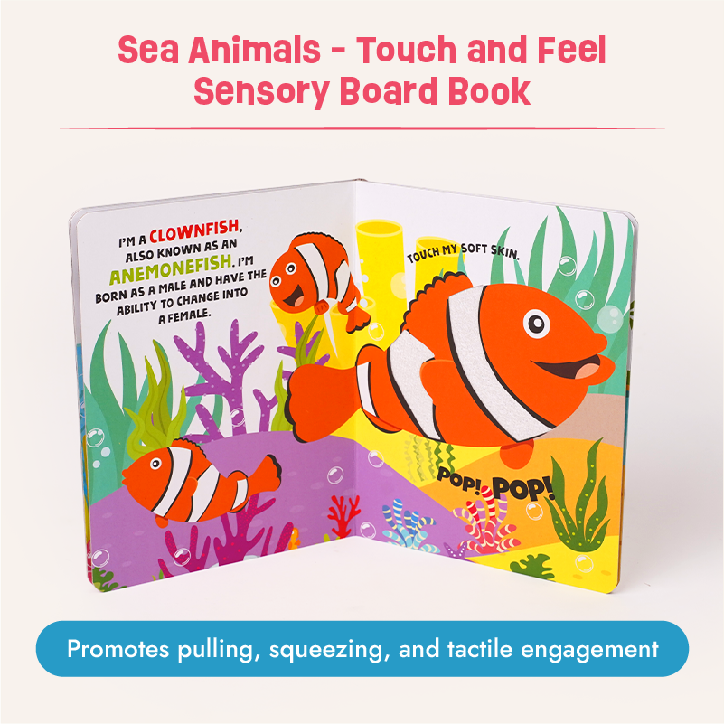 Buy Sea Animals - Touch and Feel Sensory Board Book Online - Lillbud 