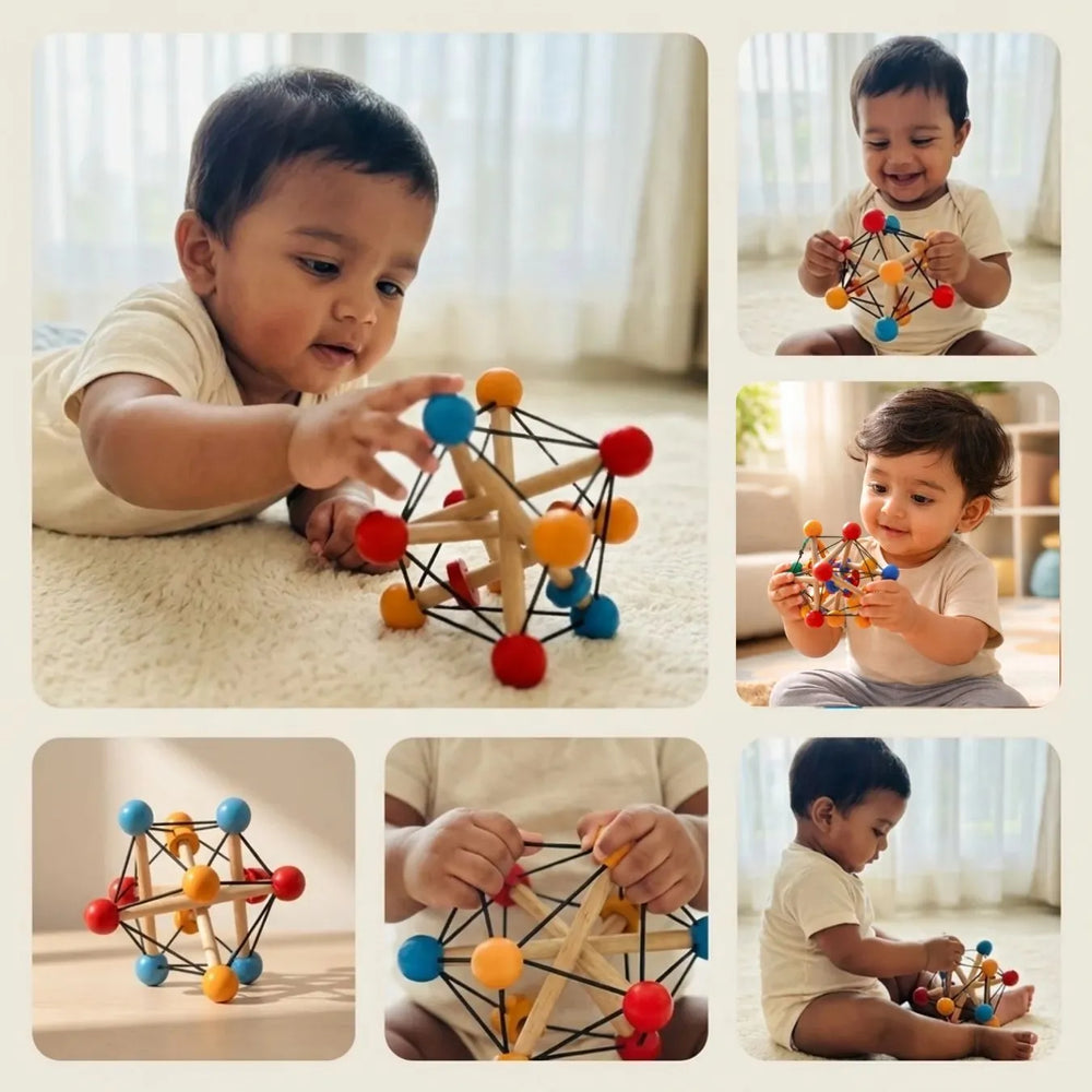 Buy Atom Ball - Sensory Grasping Toy and Rattle Online - Lillbud 