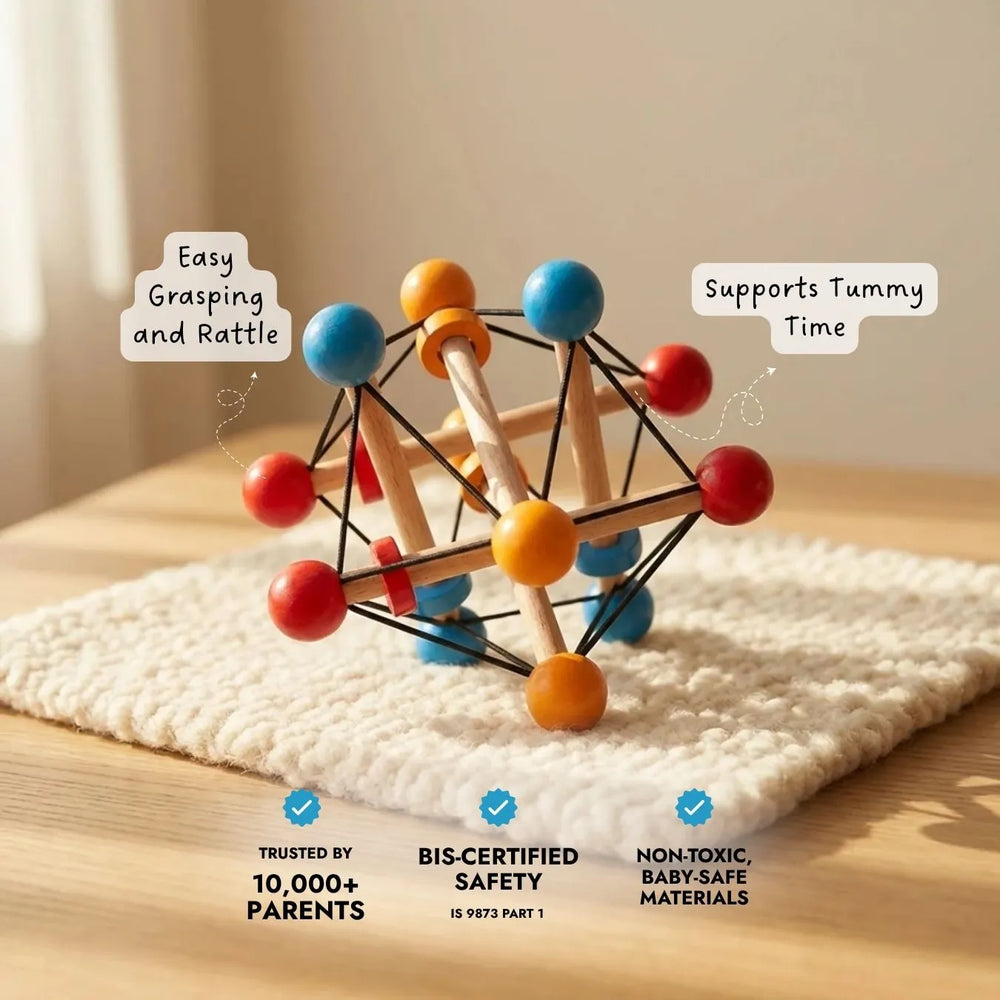 Buy Atom Ball - Sensory Grasping Toy and Rattle Online - Lillbud 