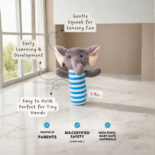 Buy Baby Elephant Squeaky Online - Lillbud