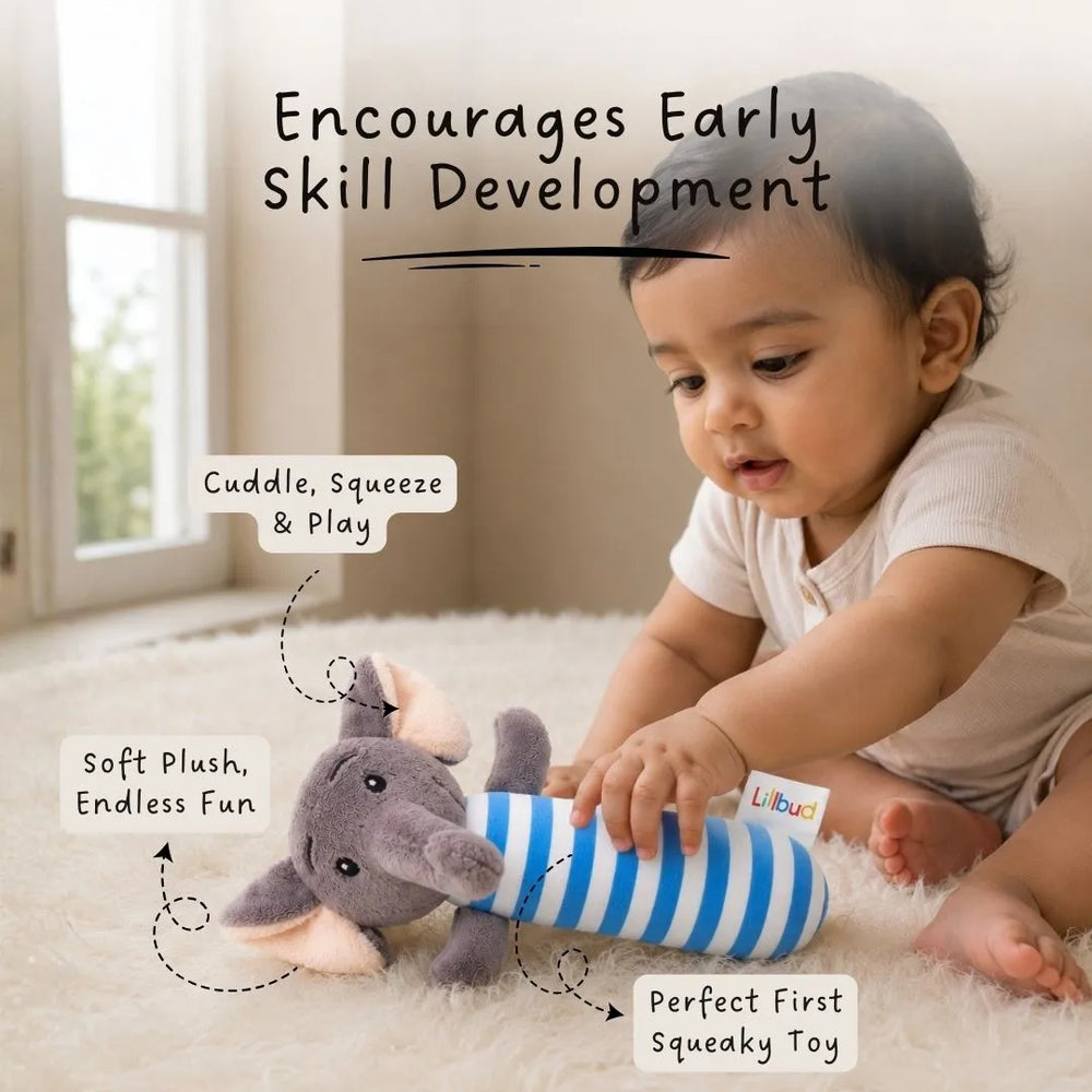 Buy Baby Elephant Squeaky Online - Lillbud