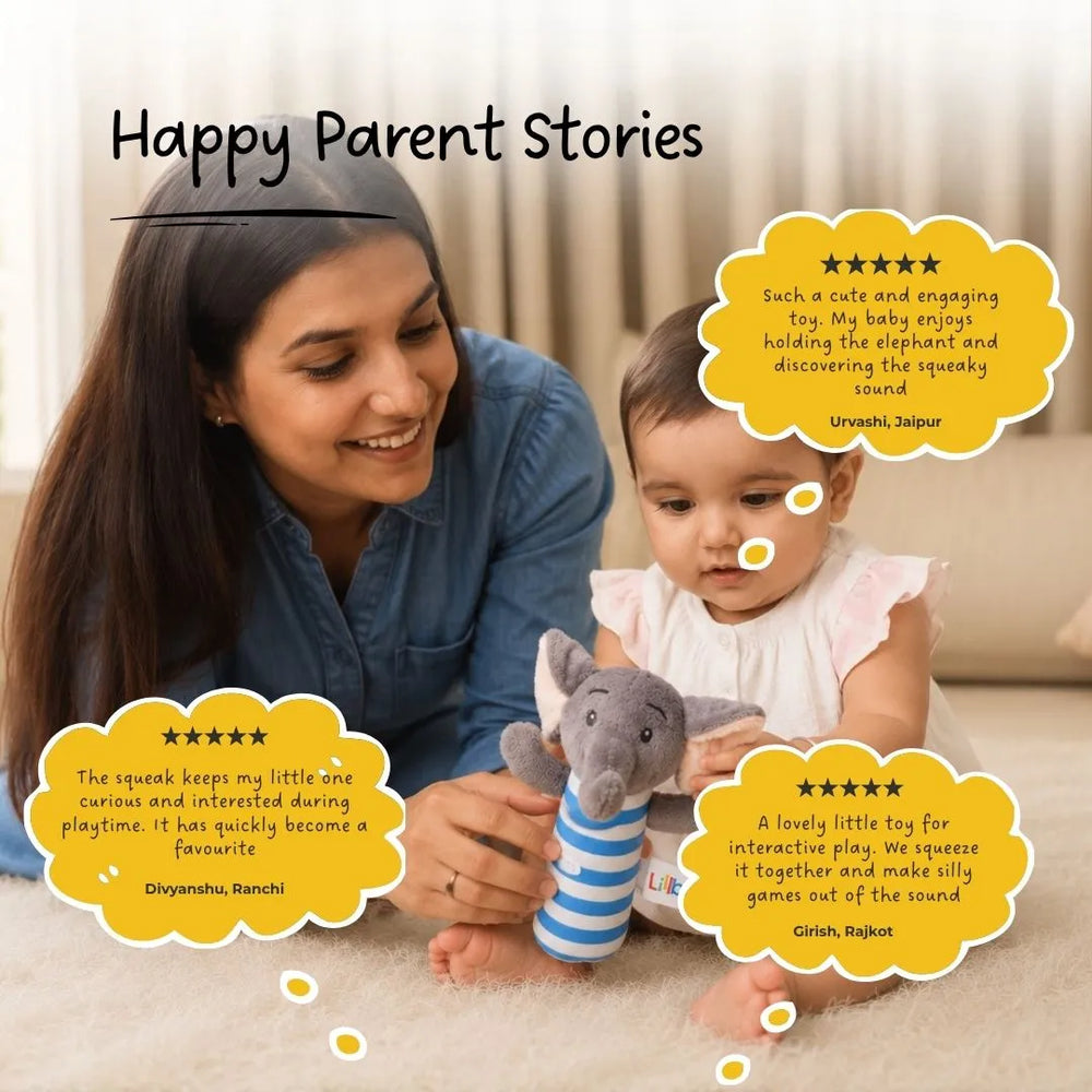 Buy Baby Elephant Squeaky Online - Lillbud