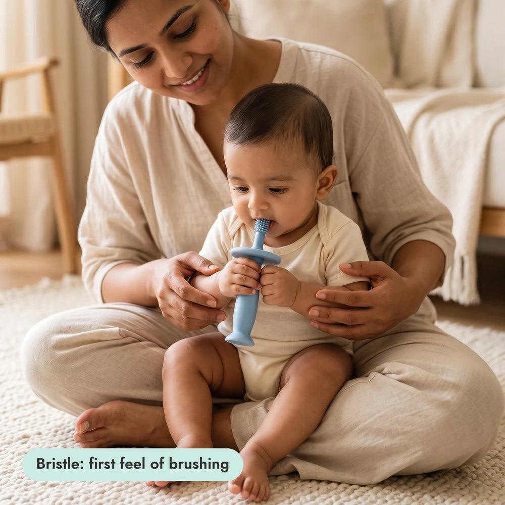 Baby with the Bristle Teether from the Big Bite Set