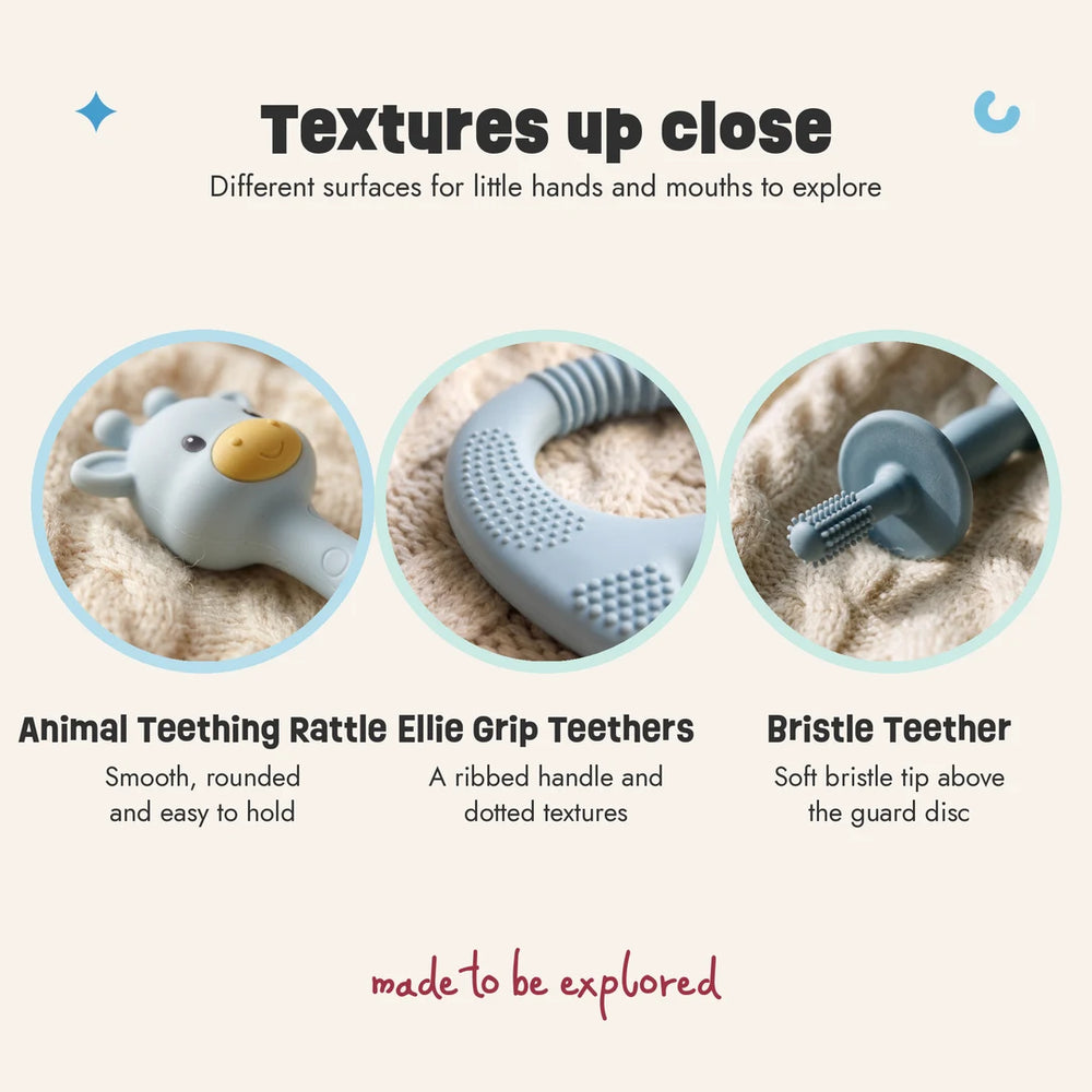 Close-ups of the Big Bite Set textures