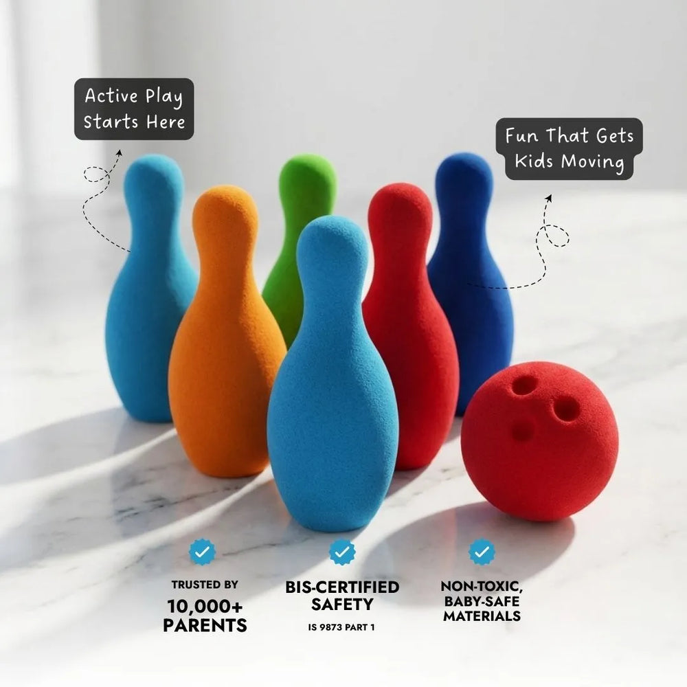 Buy Bowling Set (Made from Natural Rubber Foam) Online - Lillbud 