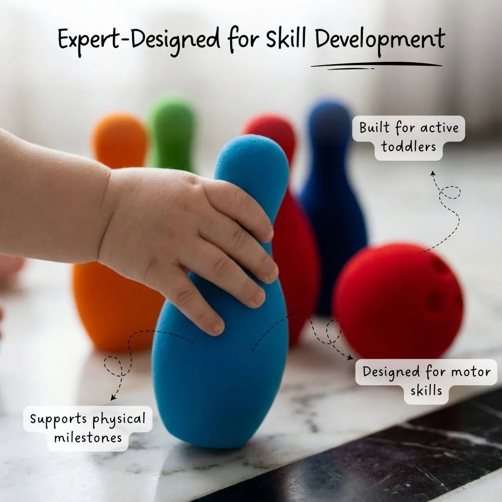 Buy Bowling Set (Made from Natural Rubber Foam) Online - Lillbud 