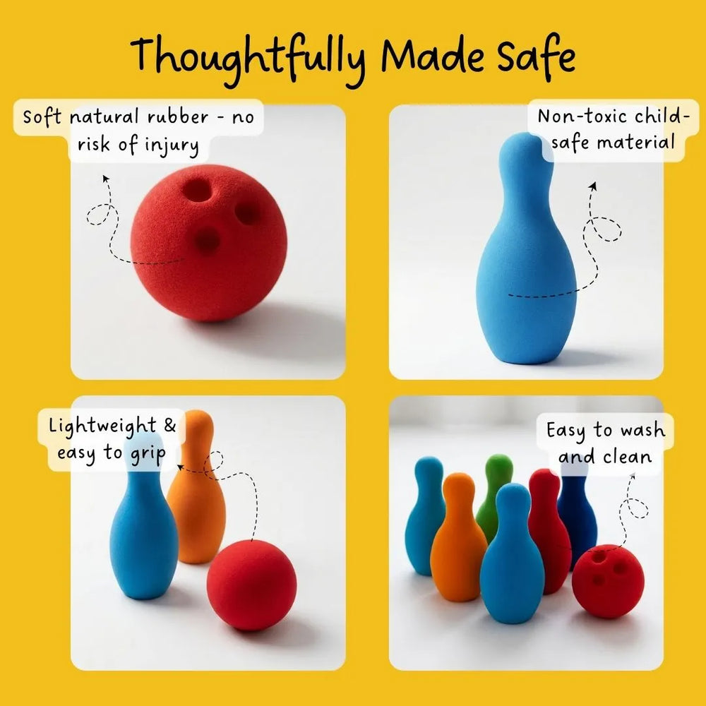 Buy Bowling Set (Made from Natural Rubber Foam) Online - Lillbud 