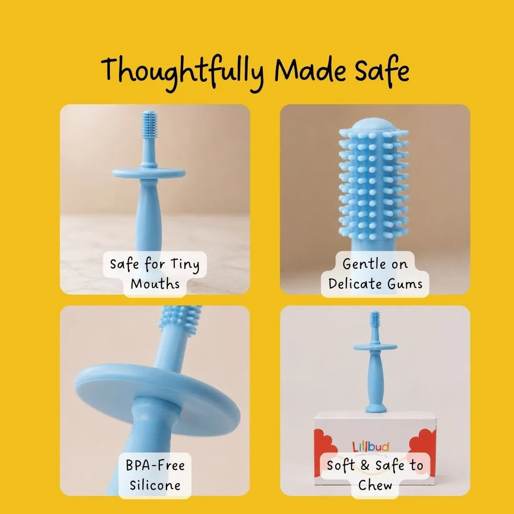 Bristle Teether- Blue