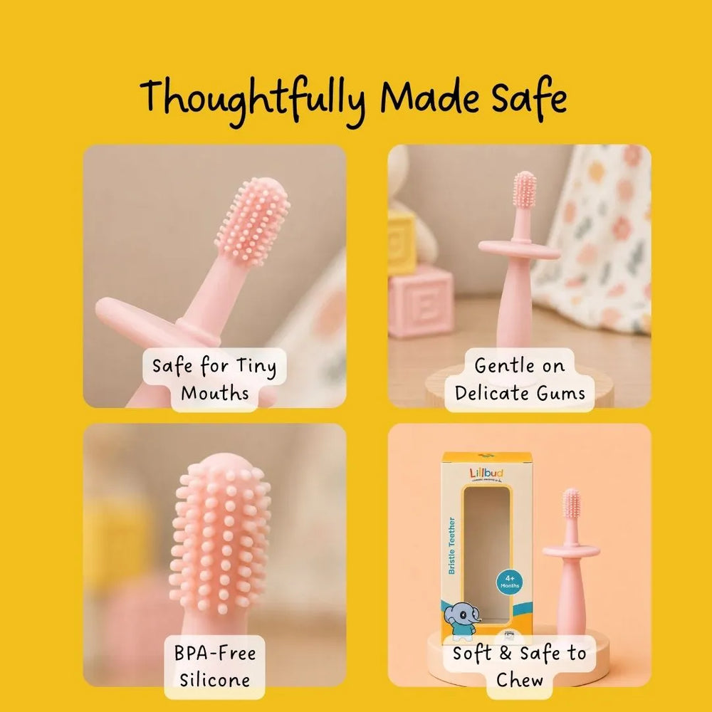 Bristle Teether- Pink