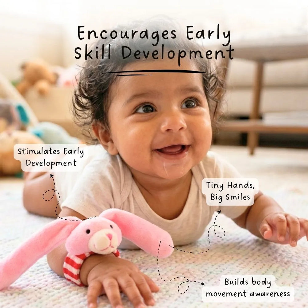 Buy Bunny Wristband Rattle Online - Lillbud