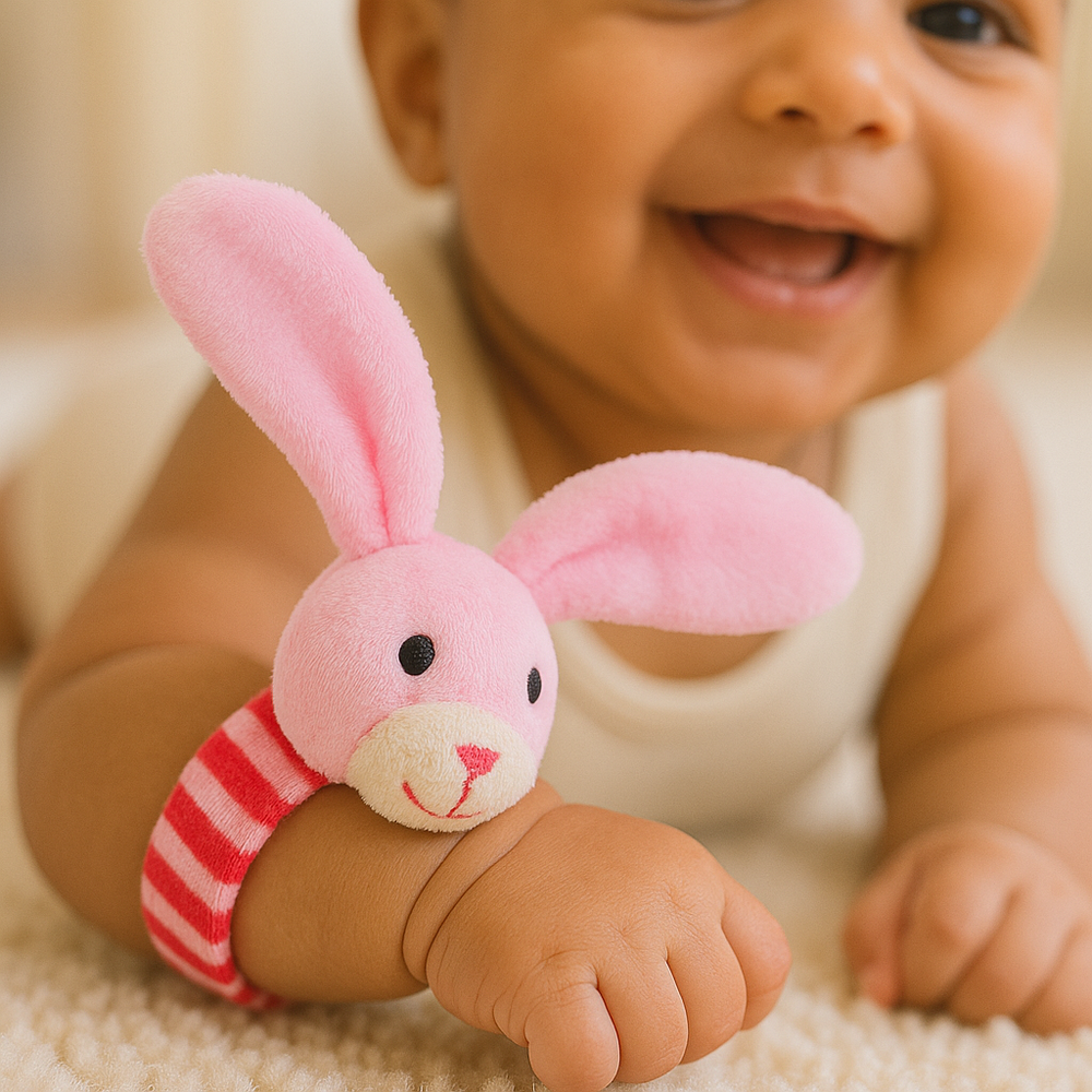 Buy Bunny Wristband Rattle Online - Lillbud 