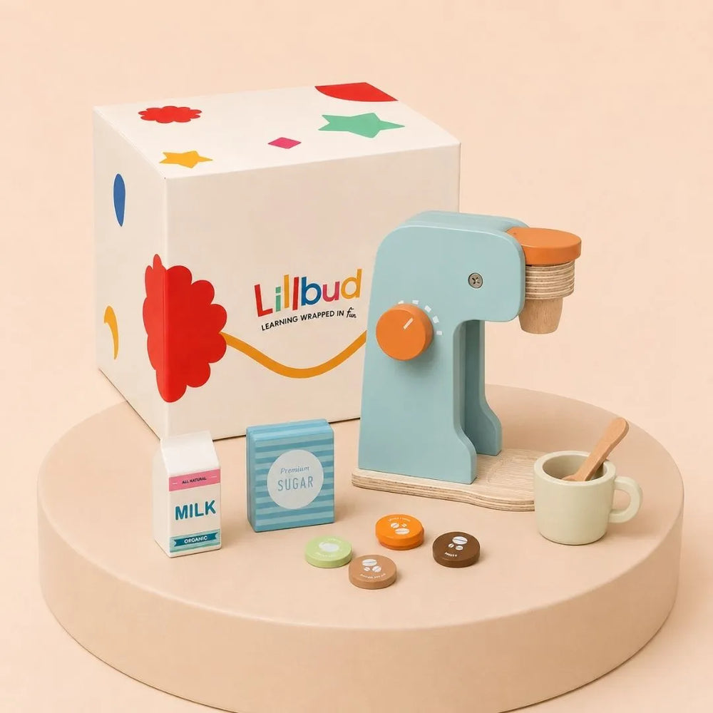 Buy Super Premium Coffee Maker Pretend Play Set Online - Lillbud