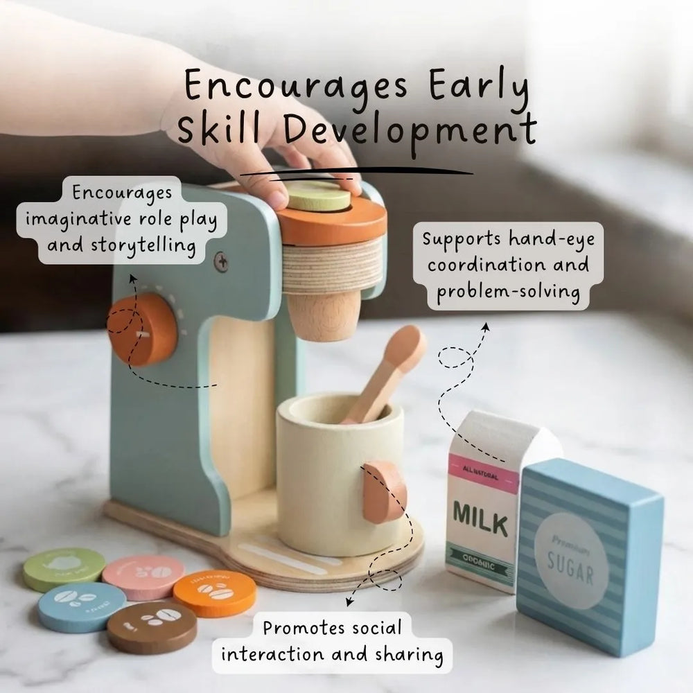 Buy Super Premium Coffee Maker Pretend Play Set Online - Lillbud