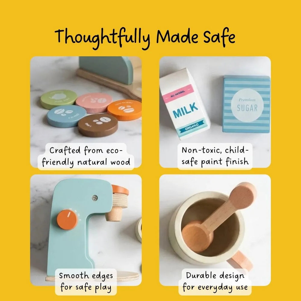 Buy Super Premium Coffee Maker Pretend Play Set Online - Lillbud