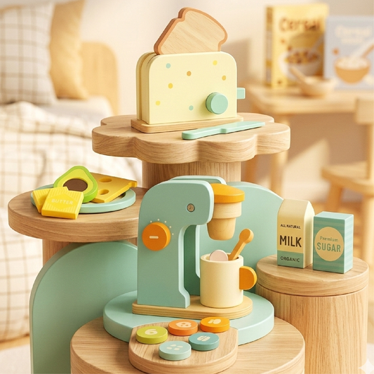 Buy Coffee & Toaster Pretend Play Set Online - Lillbud 