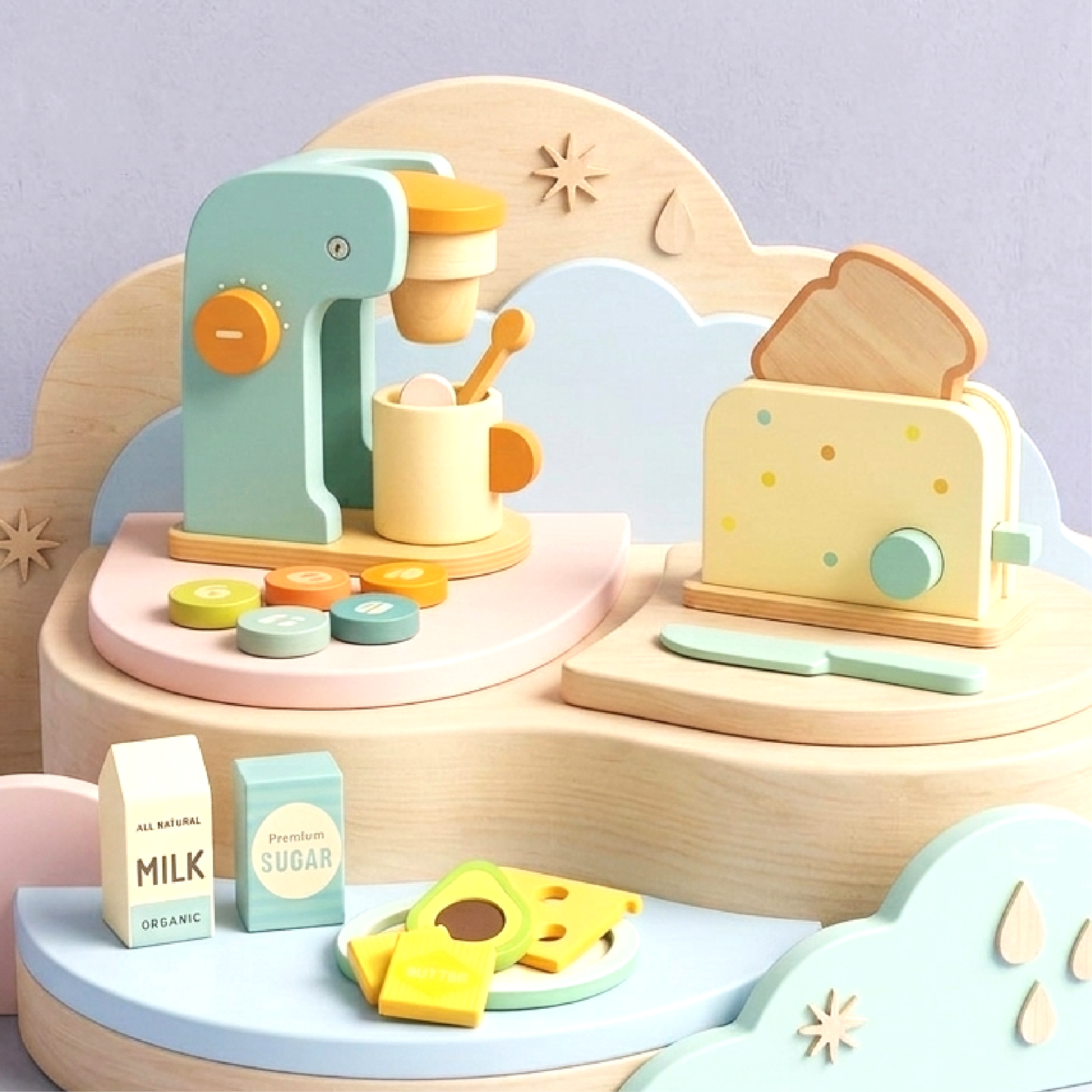 Buy Coffee & Toaster Pretend Play Set Online - Lillbud 