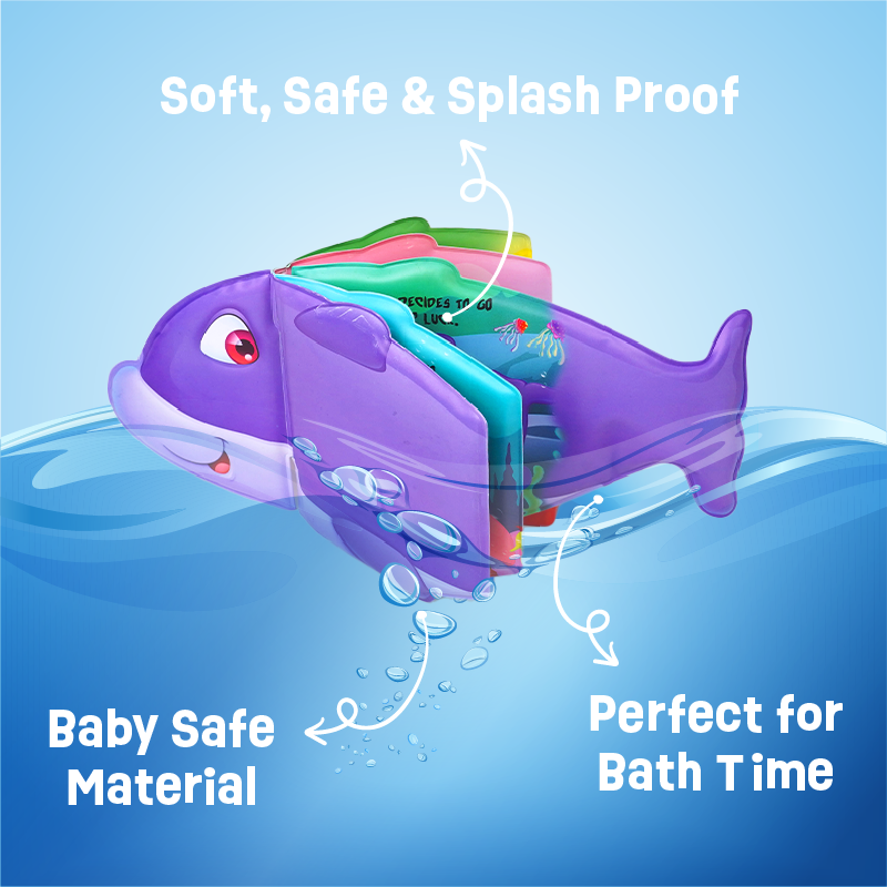 Buy Splash and Read - Dolphin Bath Book Online - Lillbud 