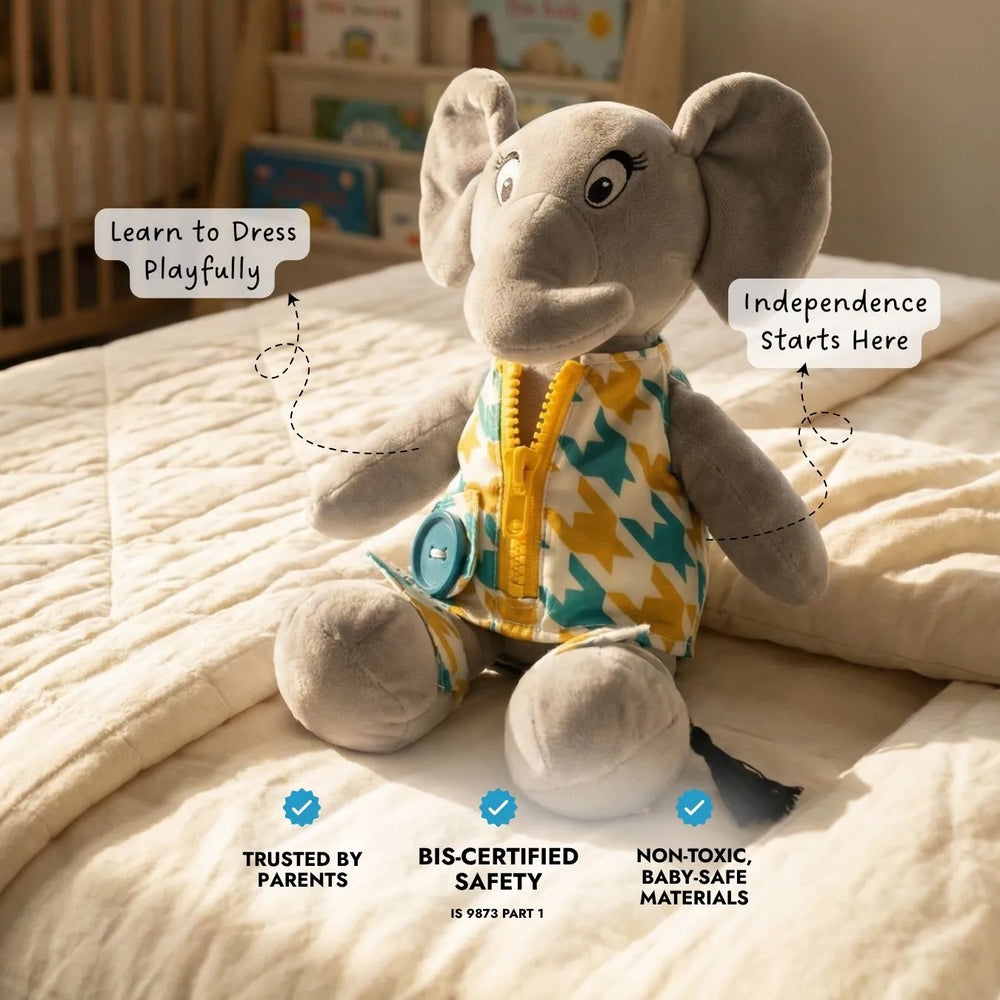 Buy Dressing Skill Teacher Soft Toy - Perfect gift for toddlers Online - Lillbud 