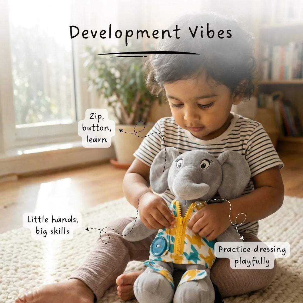 Buy Dressing Skill Teacher Soft Toy - Perfect gift for toddlers Online - Lillbud