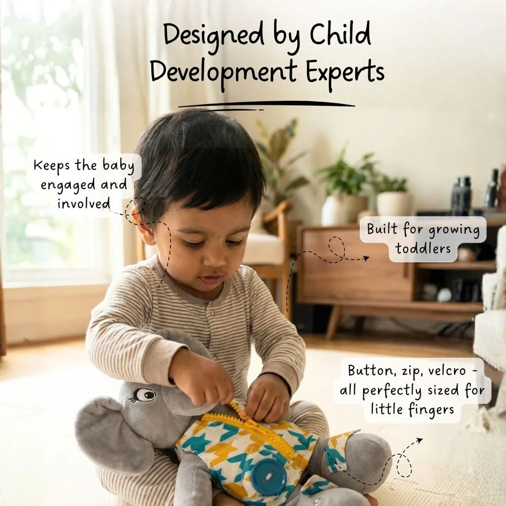 Buy Dressing Skill Teacher Soft Toy - Perfect gift for toddlers Online - Lillbud