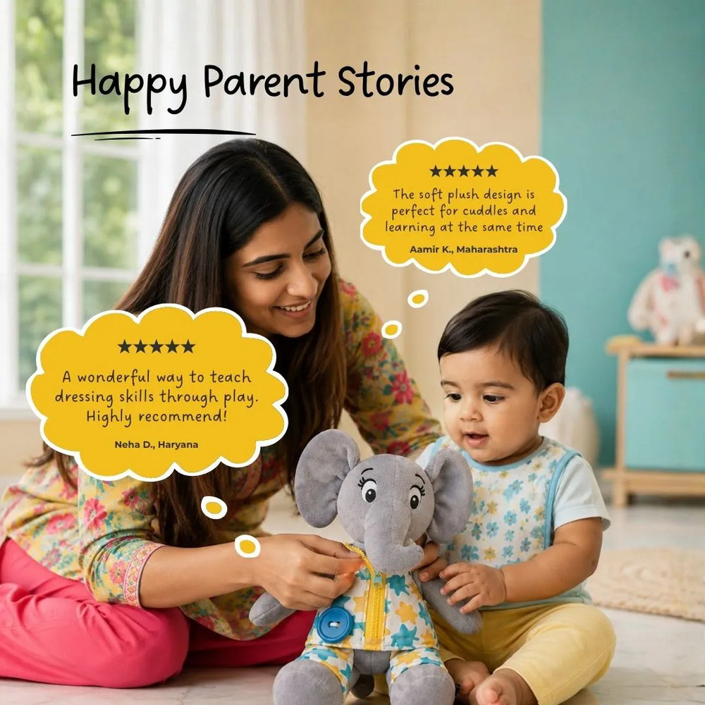 Buy Dressing Skill Teacher Soft Toy - Perfect gift for toddlers Online - Lillbud