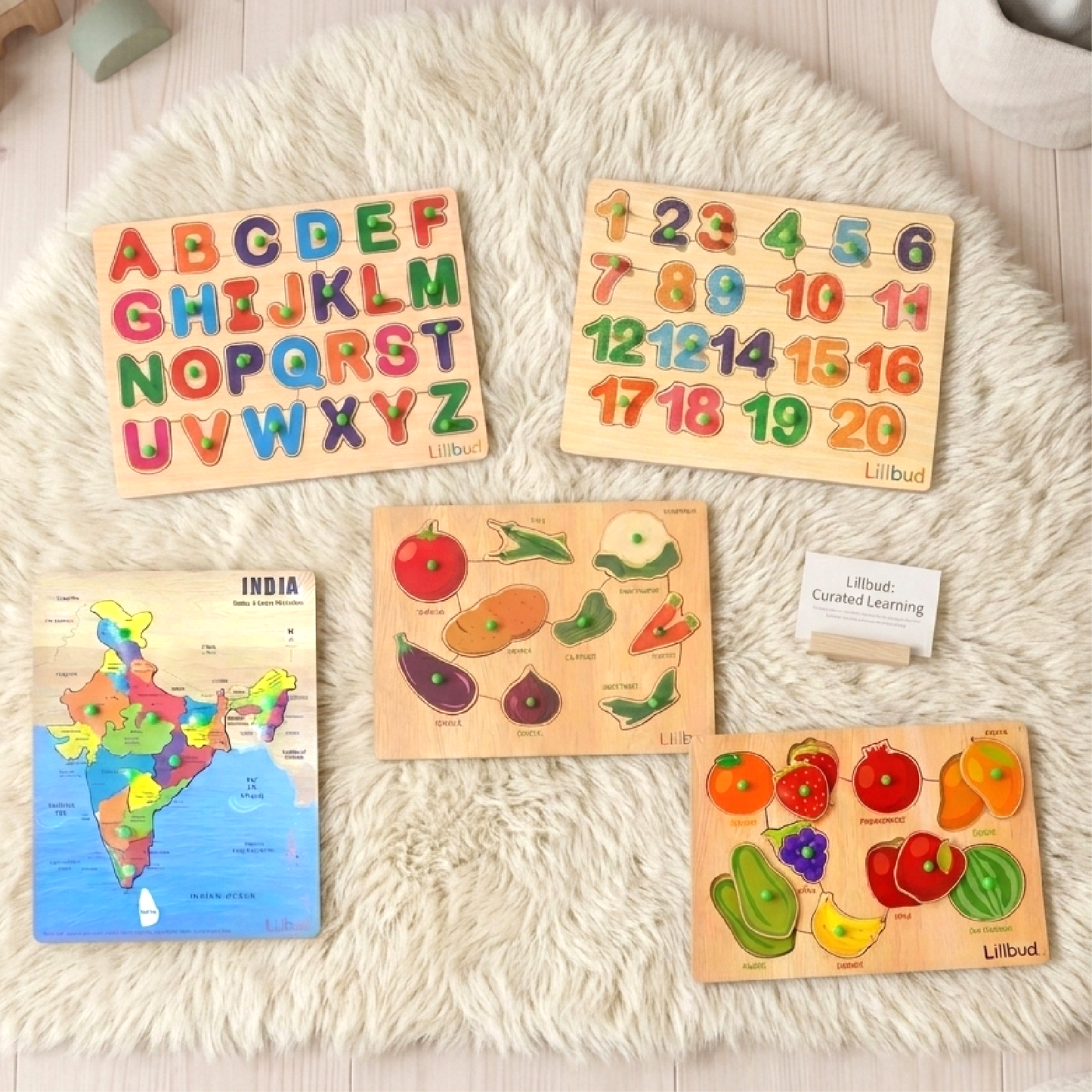 Buy Educational Puzzle Combo (Set of 5) Online - Lillbud 