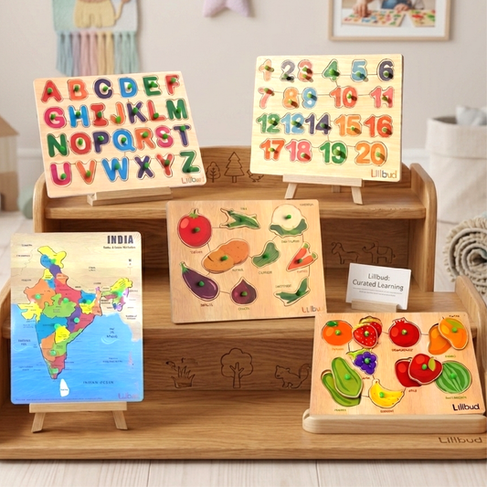 Buy Educational Puzzle Combo (Set of 5) Online - Lillbud 