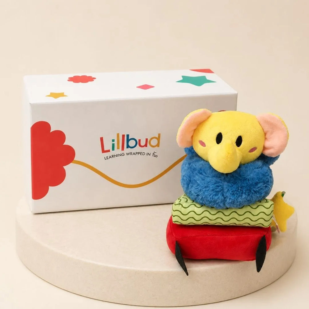 Buy Ellie - Sensory Elephant stacking soft toy Online - Lillbud