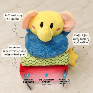 Buy Ellie - Sensory Elephant stacking soft toy Online - Lillbud