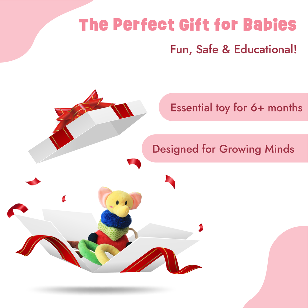 Ellie - Sensory Elephant stacking soft toy