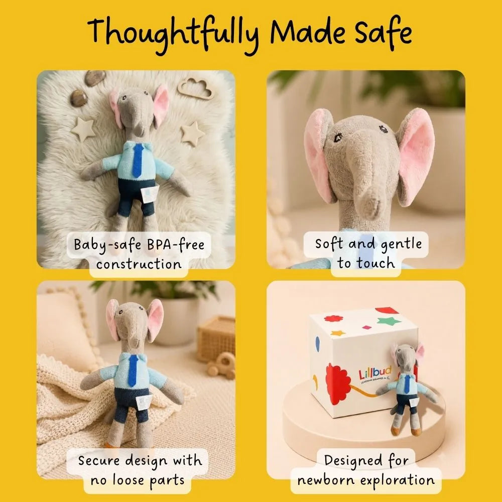 Elephant Rattle Pal - Blue