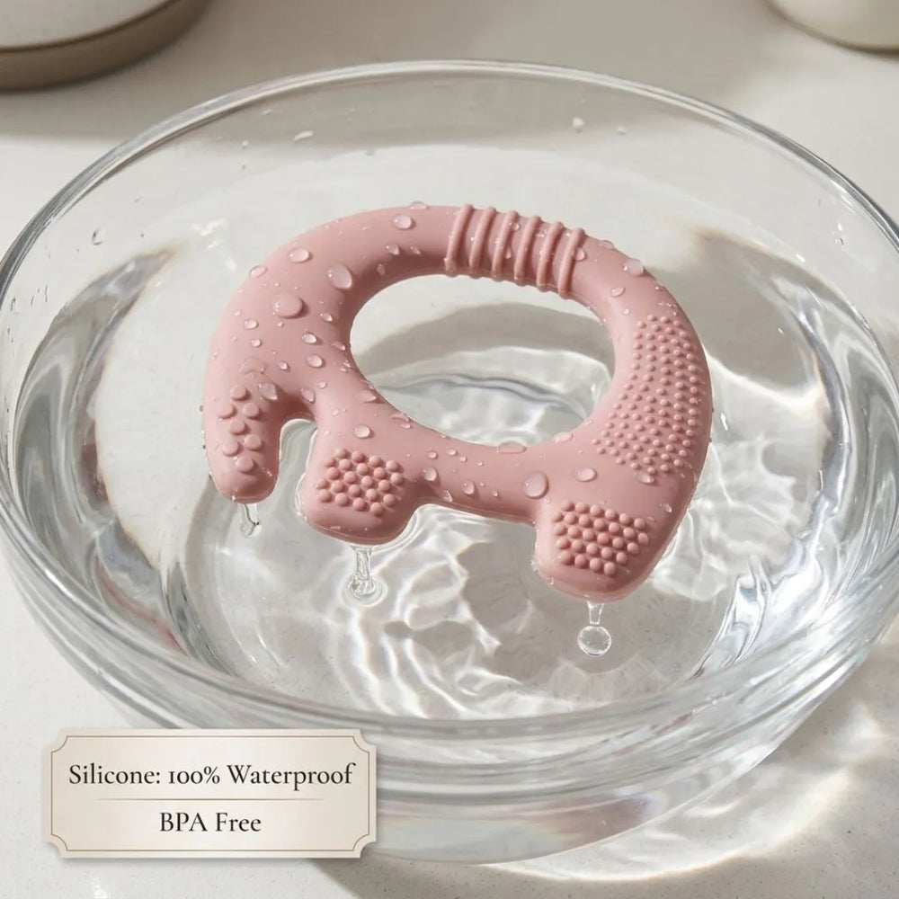 Ellie Grip Teether- Beige, Pink (Set of 2)