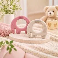 Ellie Grip Teether- Beige, Pink (Set of 2)