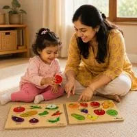 Buy Fruits and Veggies - Puzzle Combo Set of 2 Online - Lillbud