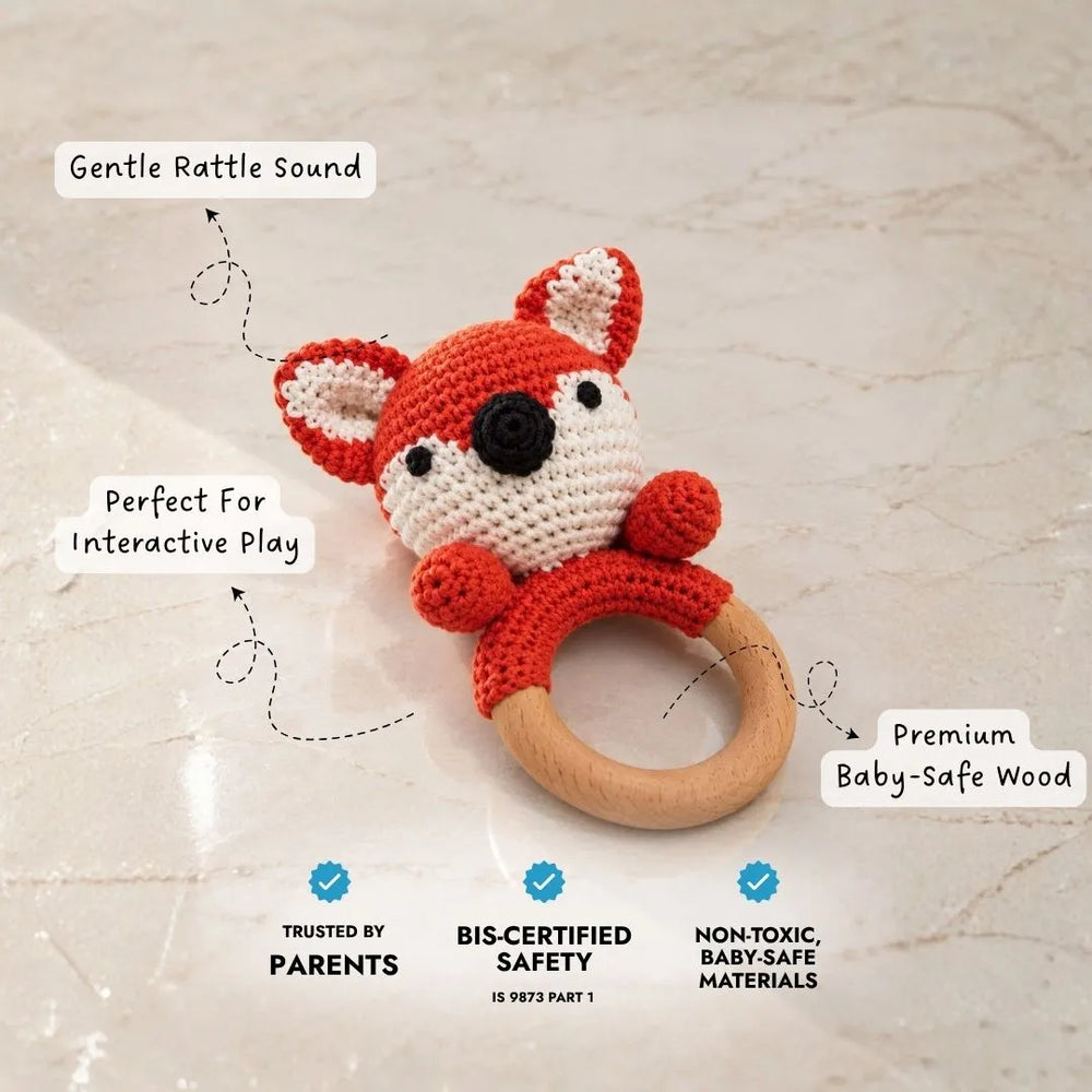 Crochet Rattle - Fox