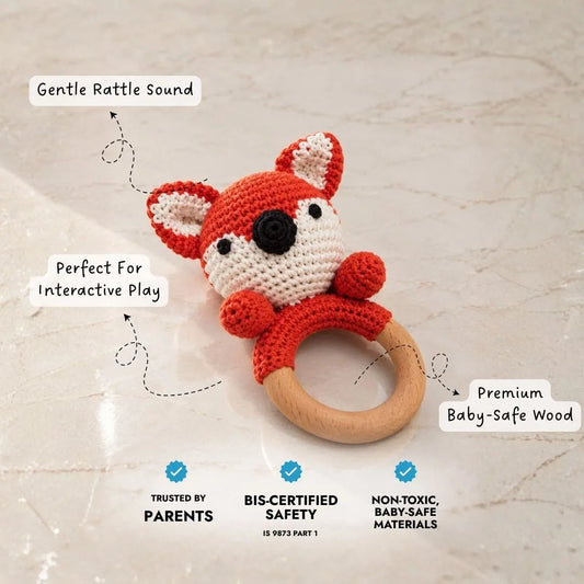 Crochet Rattle - Fox