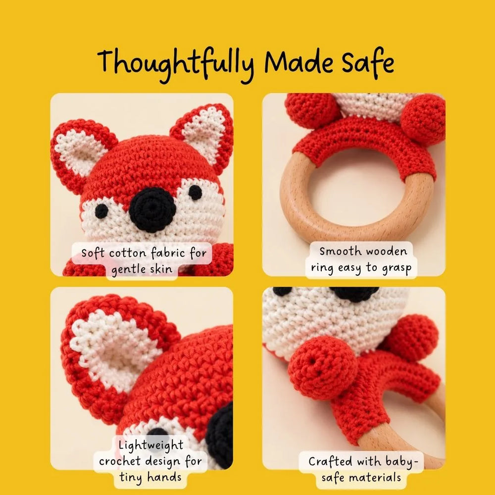 Crochet Rattle - Fox