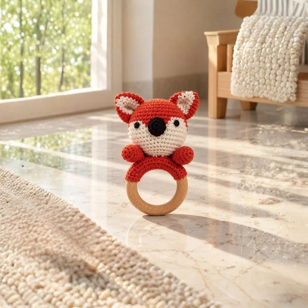 Crochet Rattle - Fox
