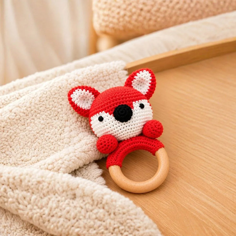Crochet Rattle - Fox