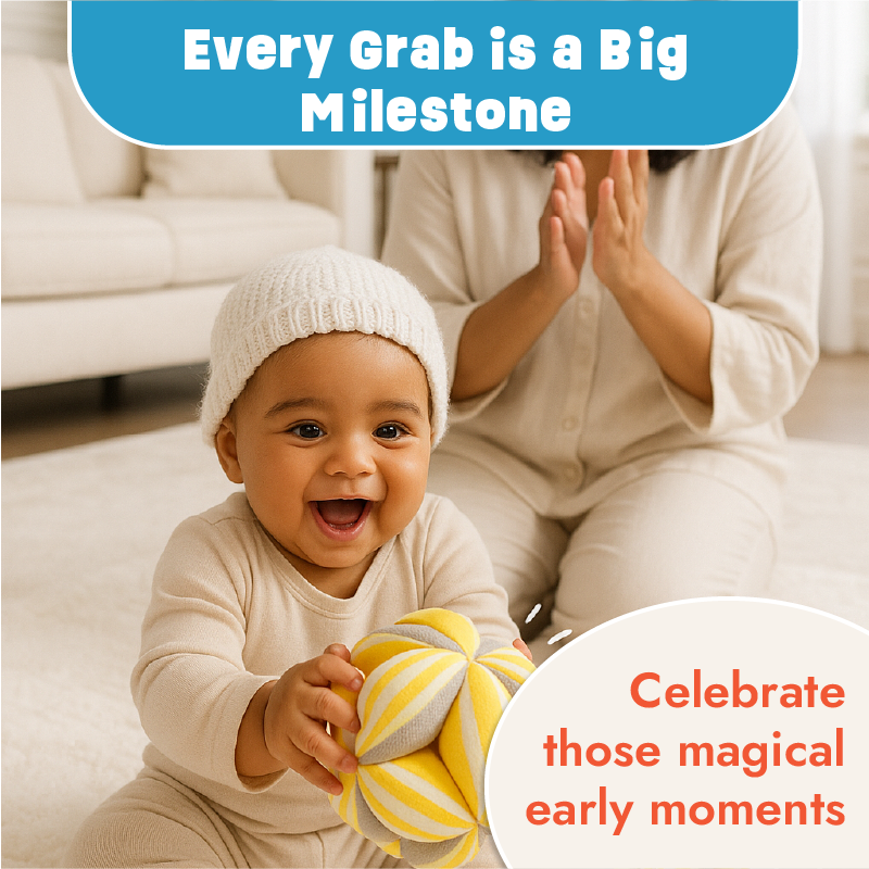 Buy Fuzzy Grab Clutch Ball for Grasping and Fine Motor skills for babies Online - Lillbud 